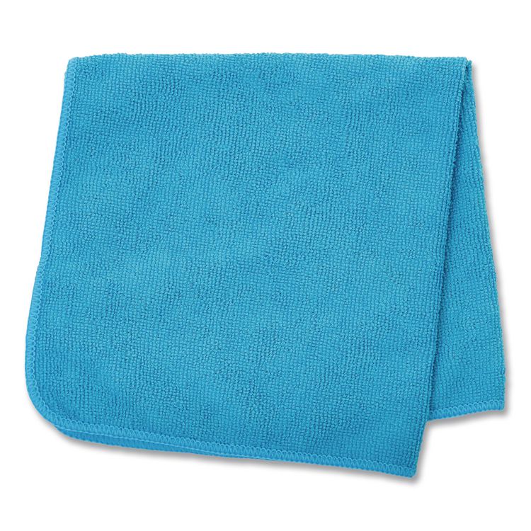 Microfiber Cleaning Cloths, 16 X 16, Blue, 24/pack