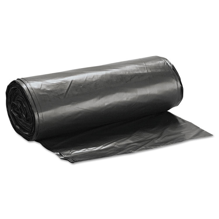 Low-Density Commercial Can Liners, 60 gal, 1.4 mil, 38" x 58", Black, Interleaved Roll, 20 Bags/Roll, 5 Rolls/Carton