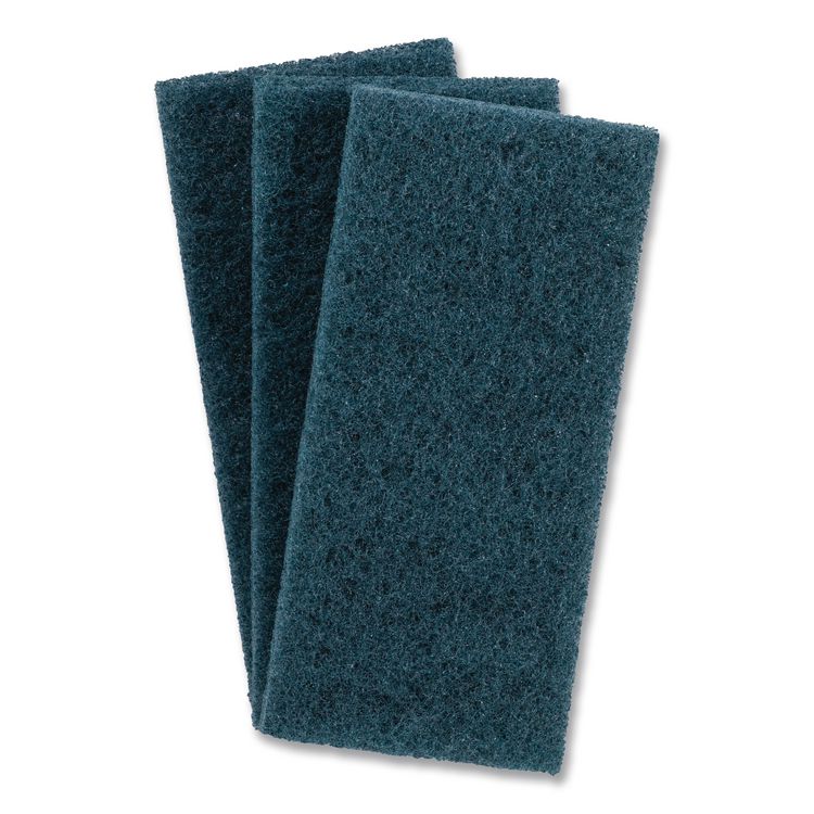 Doodlebug Medium-Duty Scrub Pad, 4.62 x 10, Blue, 10/Carton