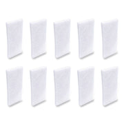 Fine Grade Utility Pad, 4.62 x 10, White, 10/Carton