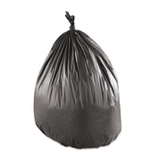 Low-Density Commercial Can Liners, 60 gal, 1.15 mil, 38" x 58", Black, Interleaved Roll, 25 Bags/Roll, 4 Rolls/Carton