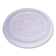 Plastic Lids for Foam Cups and Bowls, Slotted, Fits 12 oz to 24 oz Cold Cups, Translucent, 1,000/Carton