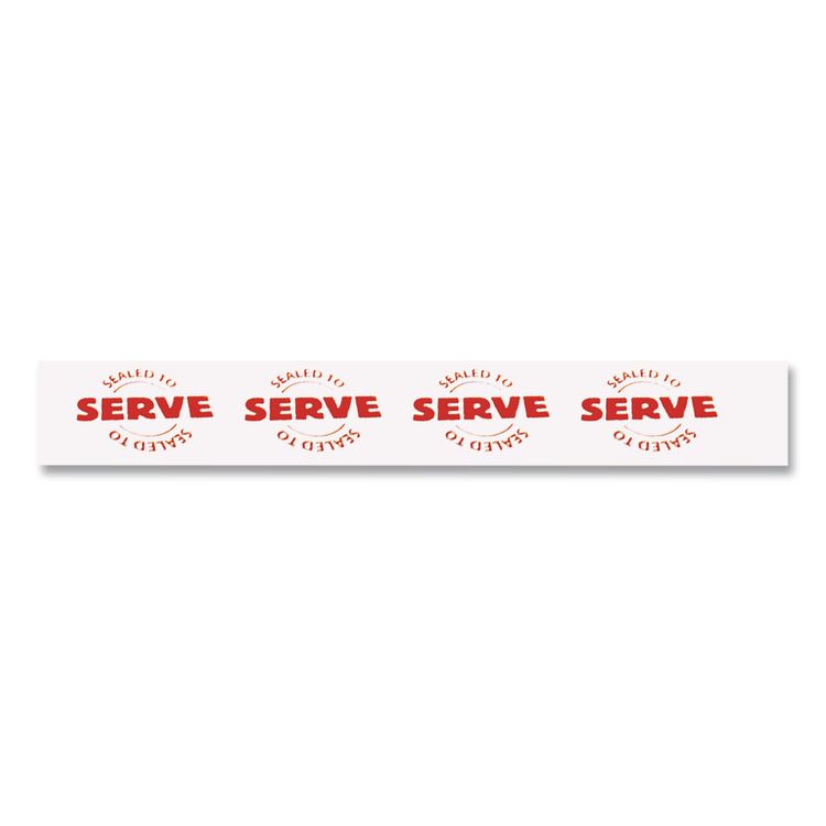 Tamper Seal Label, 0.75 X 7, Red/white, 500/roll, 4 Rolls/carton