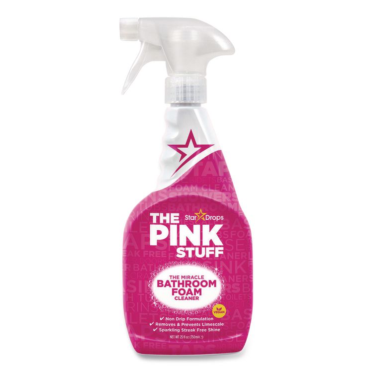 Miracle Bathroom Foam Cleaner, Fruity Scent, 25.4 oz Trigger Spray Bottle, 4/Carton