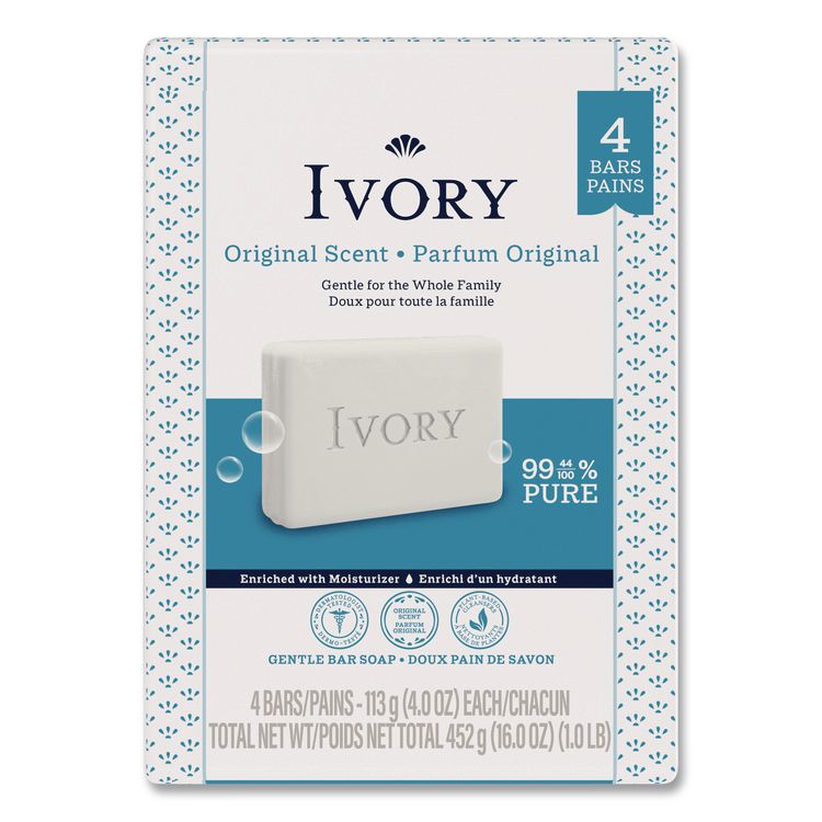 Bar Soap, Original Scent, 4 Oz, 4/pack, 18 Packs/carton
