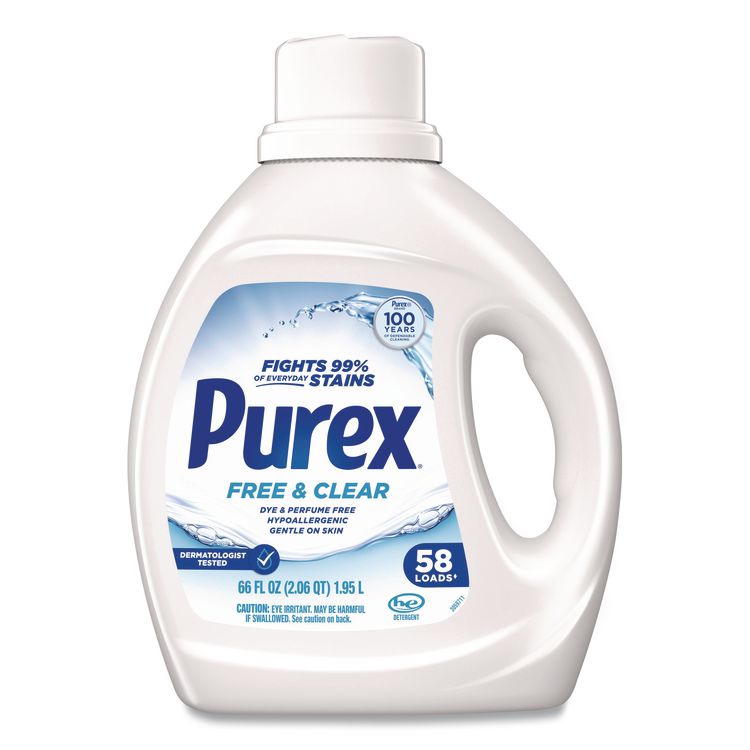 Free and Clear Liquid Laundry Detergent, 66 oz Bottle