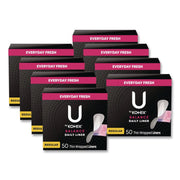 Balance Daily Wrapped Panty Liners, Light Absorbency, 50/Pack, 8 Packs/Carton