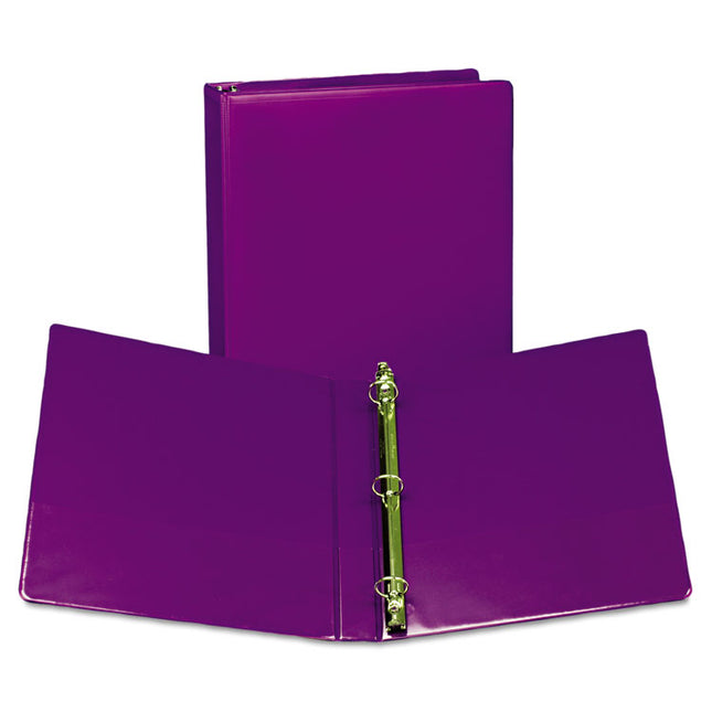 Earth's Choice Plant-Based Durable Fashion View Binder, 3 Rings, 1" Capacity, 11 x 8.5, Purple, 2/Pack