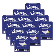 Ultra Soft Facial Tissue, 3-Ply, White, 60 Sheets/Box, 4 Boxes/Pack, 12 Packs/Carton