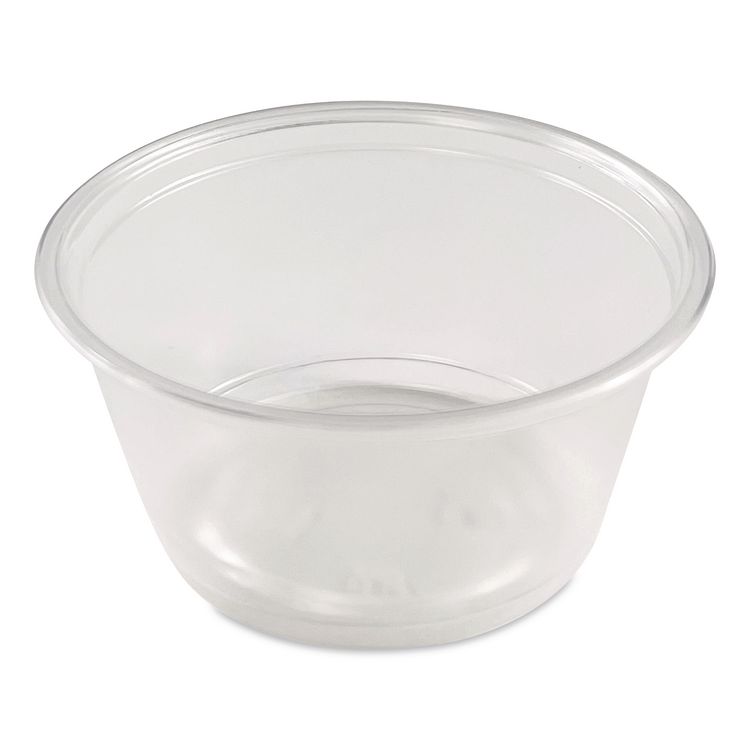 Portion Cups, 2 oz, Clear, 100/Pack, 25 Packs/Carton