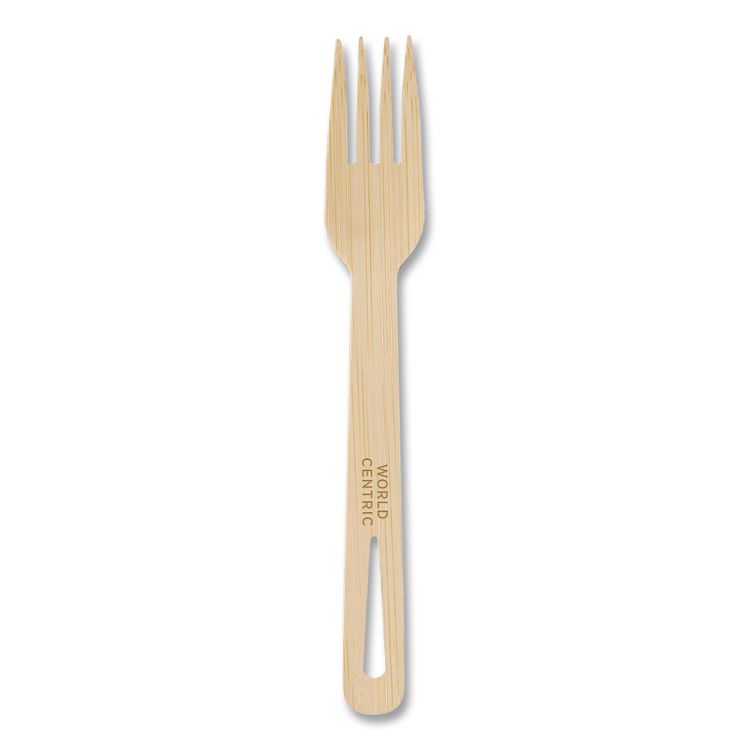 Bamboo Cutlery, Medium Heavyweight, Fork, Paper, Natural, 24/Pack