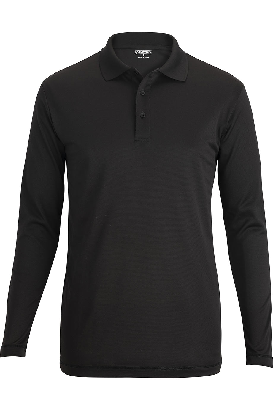 EDWARDS MINI PIQUE LONG SLEEVE UNISEX POLO