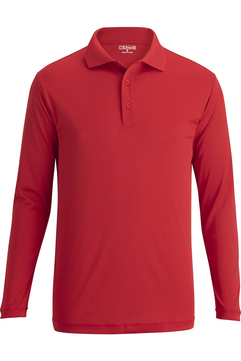 EDWARDS MINI PIQUE SNAG PROOF LONG SLEEVE POLO