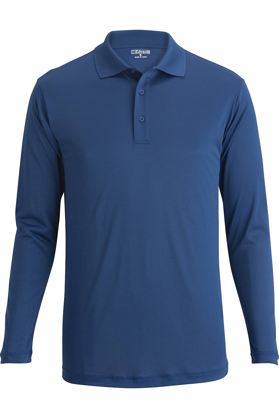 EDWARDS MINI PIQUE SNAG PROOF LONG SLEEVE POLO