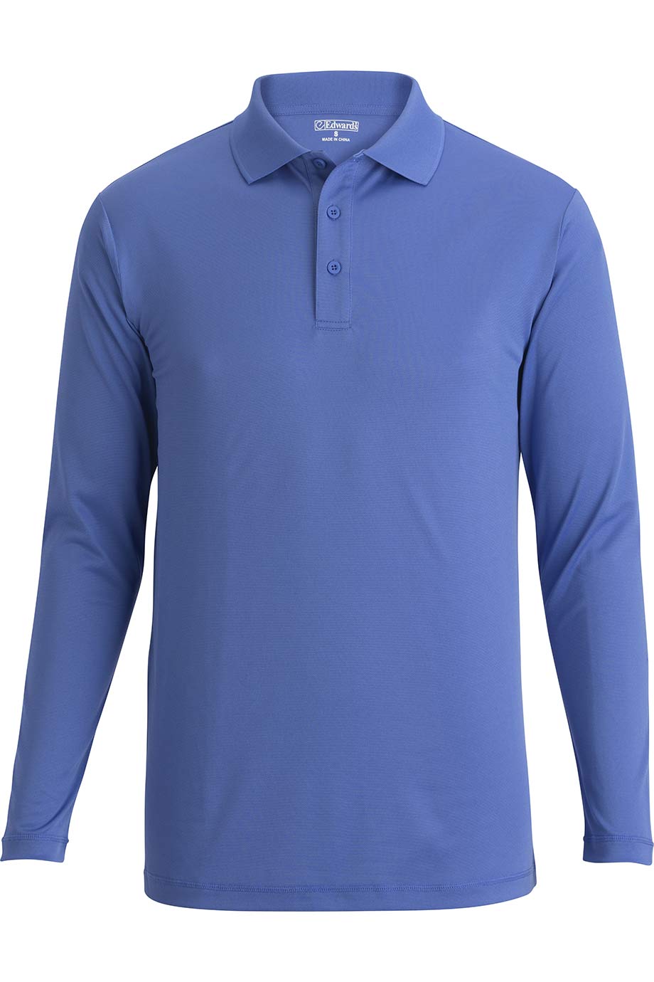 EDWARDS MINI PIQUE SNAG PROOF LONG SLEEVE POLO