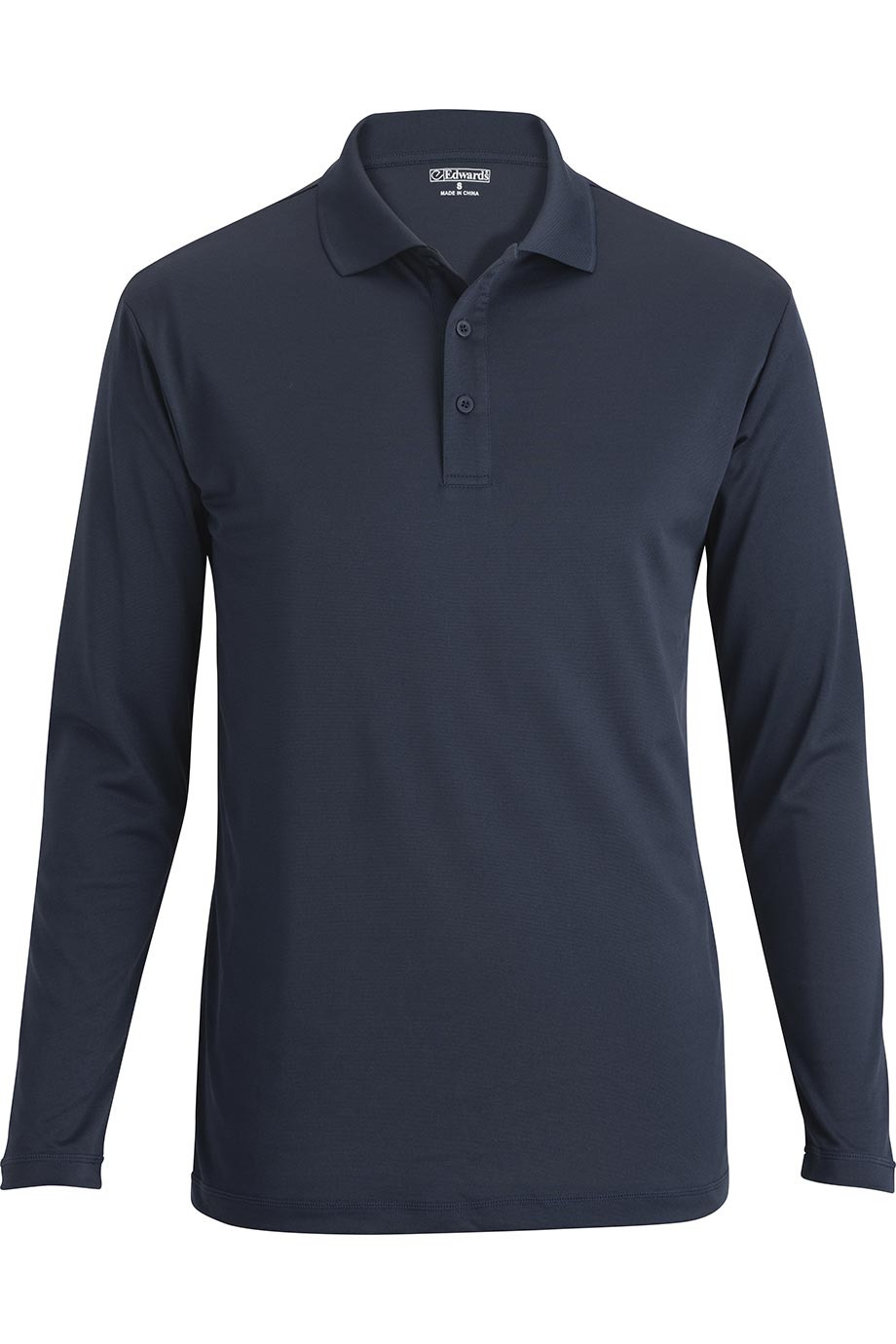 EDWARDS MINI PIQUE SNAG PROOF LONG SLEEVE POLO