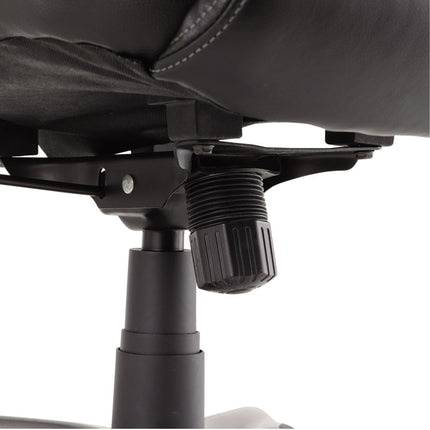 Alera Veon Series Executive High-Back Bonded Leather Chair, Supports Up To 275 Lb, Black Seat/back, Graphite Base