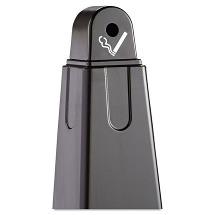GroundsKeeper Cigarette Waste Collector, Pyramid, 1 gal, 12.25 x 39.75,  Black
