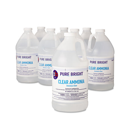 Clear Ammonia, 64 Oz Bottle, 8/carton