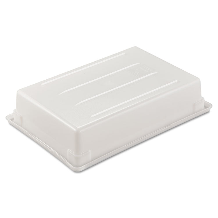 Food/Tote Boxes, 8.5 gal, 26 x 18 x 6, White, Plastic