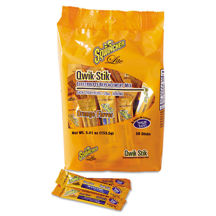 Sugar-Free Qwik Stik Energy Drink Mix, Orange, 1.26 oz Packet, 50/Pack