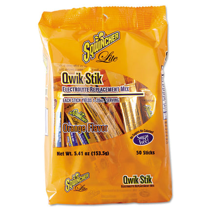 Sugar-Free Qwik Stik Energy Drink Mix, Orange, 1.26 oz Packet, 50/Pack