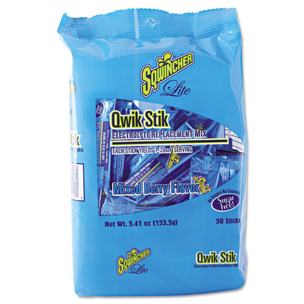 Sugar-Free Qwik Stik Energy Drink Mix, Berry, 1.26 oz Packet, 50/Pack