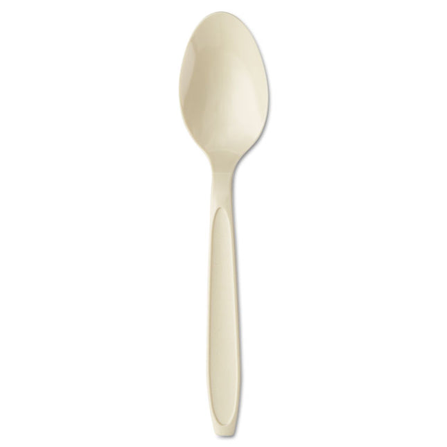 Reliance Mediumweight Cutlery, Spoon, Plastic, Champagne, 1,000/Carton