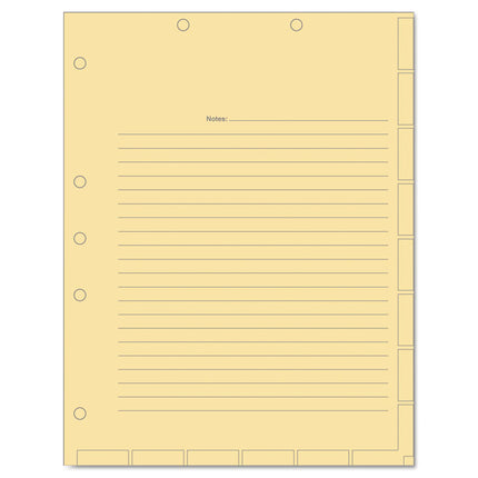 Medical Chart Index Divider Sheets, Untabbed, 11 x 8.5, Manila, 400/Box