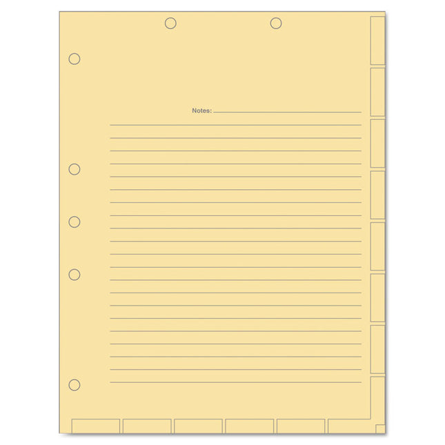 Medical Chart Index Divider Sheets, Untabbed, 11 x 8.5, Manila, 400/Box