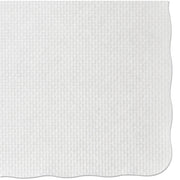 Knurl Embossed Scalloped Edge Placemats, 9.5 X 13.5, White, 1,000/carton