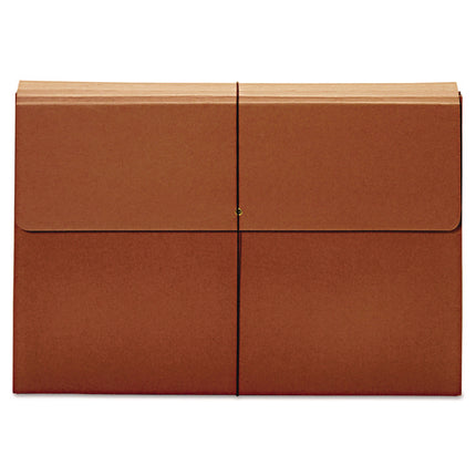 Expanding Wallet, 3.5" Expansion, 1 Section, Elastic Cord Closure, Tabloid Size, Brown