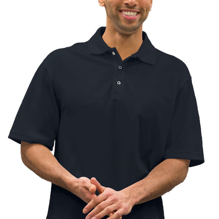 EDWARDS FOOD SERVICE MESH POLO WITH SNAP FRONT