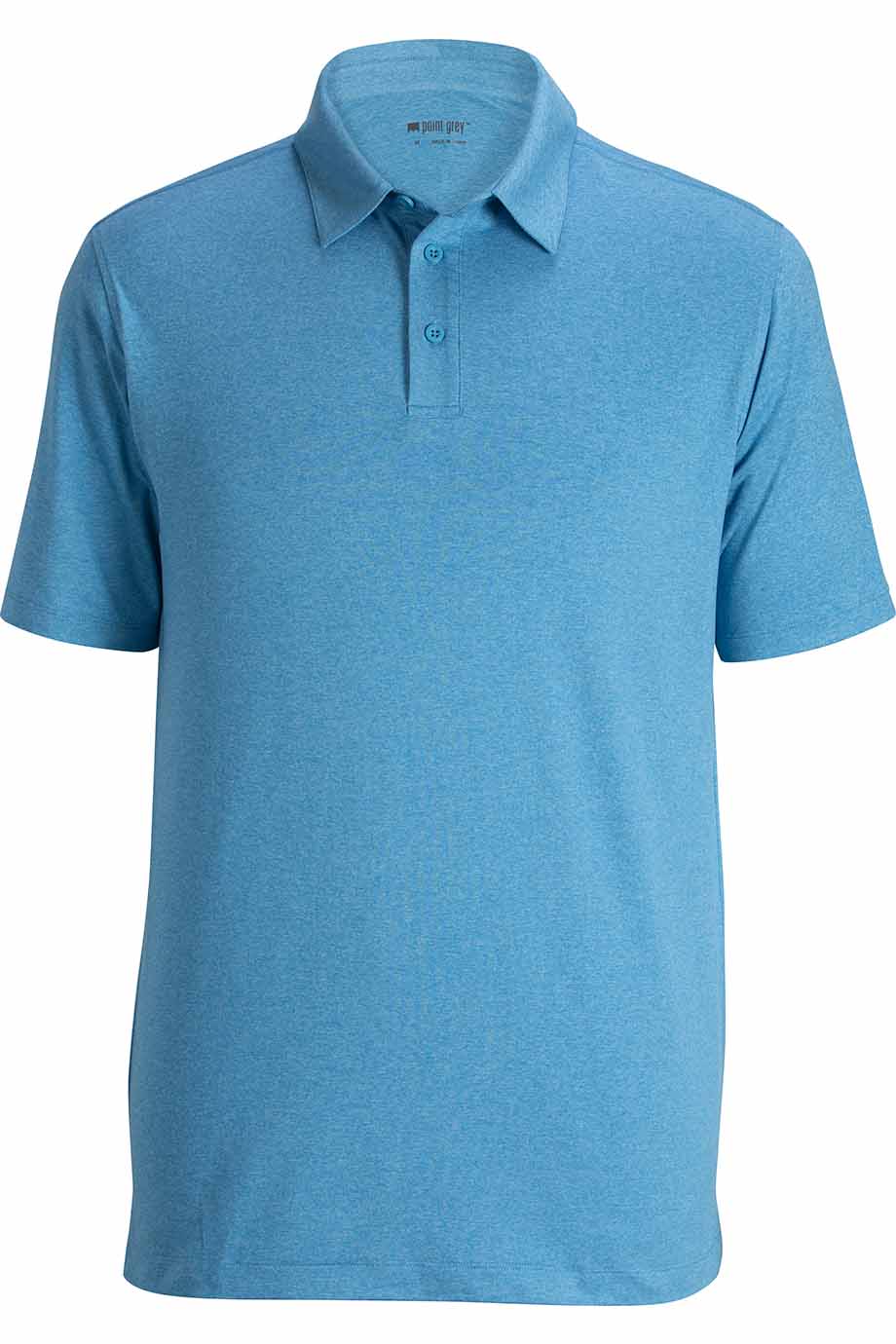 EDWARDS MENS POINT GREY HEATHERED POLO