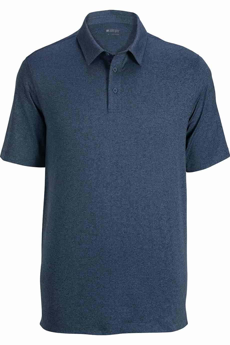 EDWARDS MENS POINT GREY HEATHERED POLO