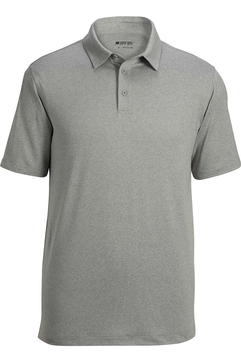EDWARDS MENS POINT GREY HEATHERED POLO
