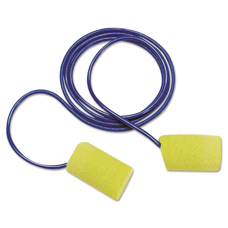E-A-R Classic Foam Earplugs, Metal Detectable, Corded, Poly Bag, 200 Pairs