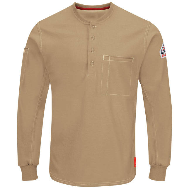 Bulwark® iQ Series® Comfort Plus Knit Men's FR Henley / QT40KH