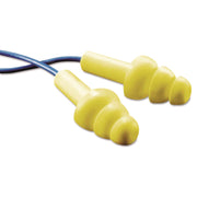 E-A-R UltraFit Metal-Detectable Reusable Earplugs, Corded, 25dB NRR, Blue/Yellow, 100 Pairs