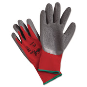 Ninja Flex Latex-Coated-Palm Gloves, Nylon Shell, X-Large, Red/gray
