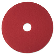 Low-Speed Buffer Floor Pads 5100, 13" Diameter, Red, 5/carton