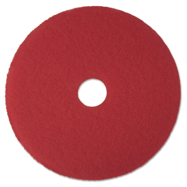 Low-Speed Buffer Floor Pads 5100, 13" Diameter, Red, 5/carton