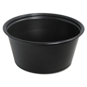 Conex Complements Portion/Medicine Cups, 3.25 oz, Plastic, Black, 125/Bag, 20 Bags/Carton