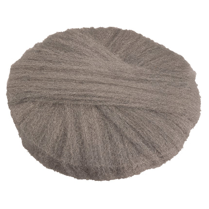 Radial Steel Wool Pads, Grade 3: Cleaning And Polishing, 20" Diameter, Gray, 12/carton