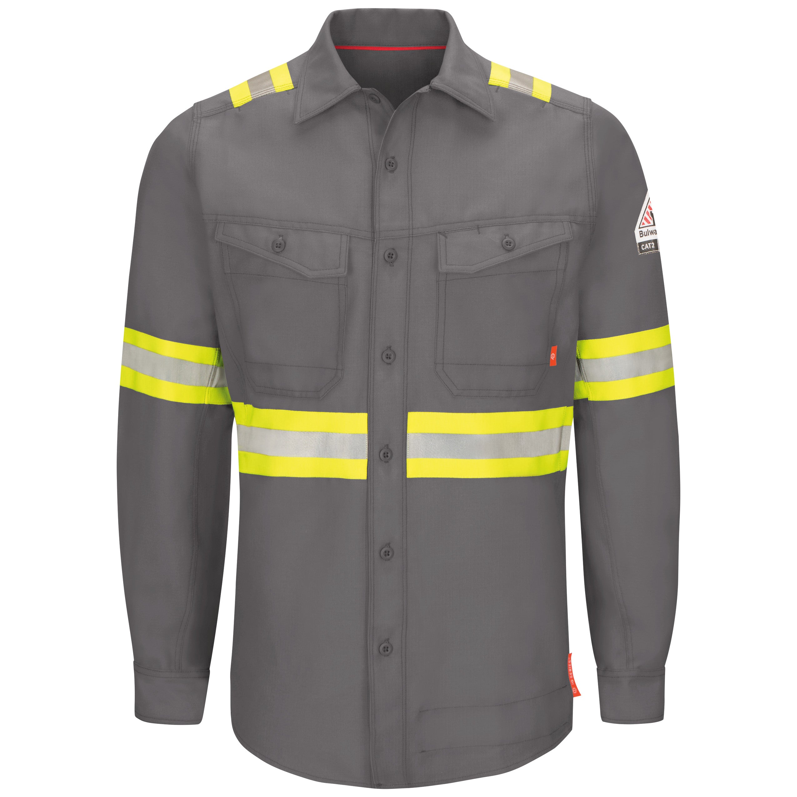 Bulwark® iQ Series® Endurance Men's FR Enhanced Visibility Work Shirt / QS40GE