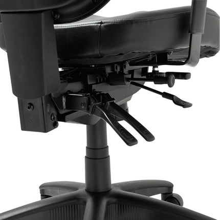 Alera Elusion Series Mesh Mid-Back Multifunction Chair, Supports Up To 275 Lb, 17.7" To 21.4" Seat Height, Black