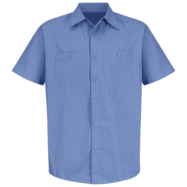 Red Kap® Men's Short Sleeve Industrial Stripe Work Shirt / SB22BS