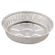 Round Aluminum Container, 37 oz, 8" Diameter, Silver, 500/Carton