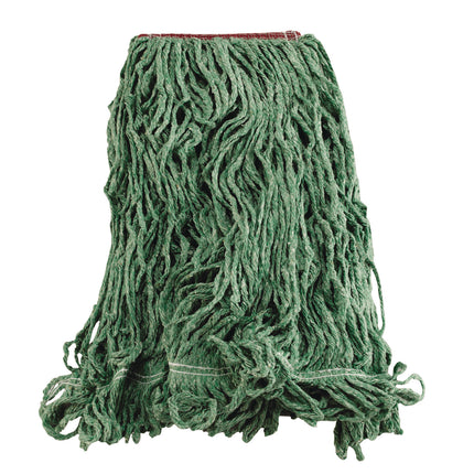 Super Stitch Blend Mop Heads, Cotton/Synthetic, Green, Large, 6/Carton