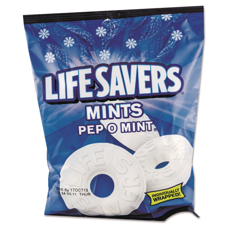 Hard Candy Mints, Pep-O-Mint, Individually Wrapped, 6.25 Oz Bag